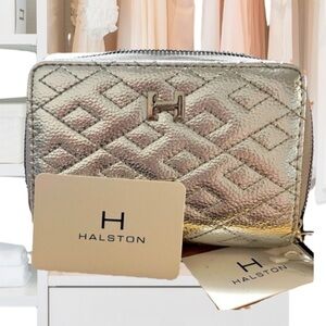 Halston Heritage Silver Quilted Women's Wallet